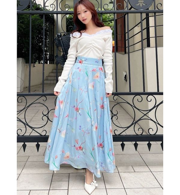 RESEXXY「ホイップフリルVネックニット」|ニット・セーター|