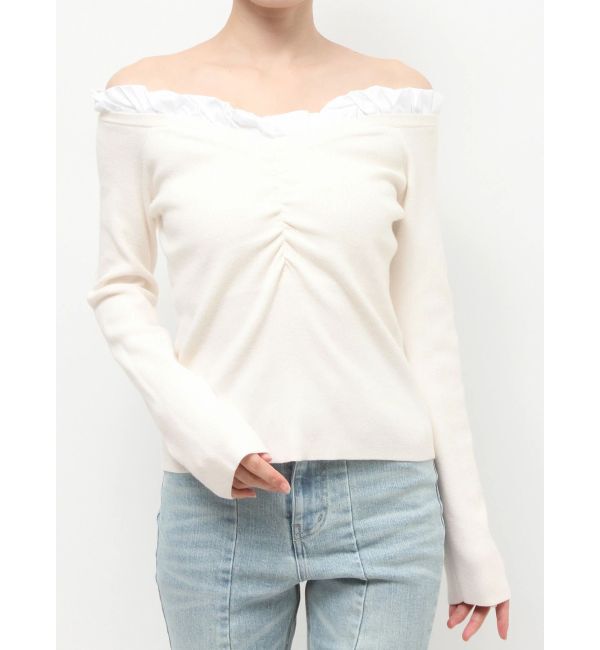 RESEXXY「ホイップフリルVネックニット」|ニット・セーター|