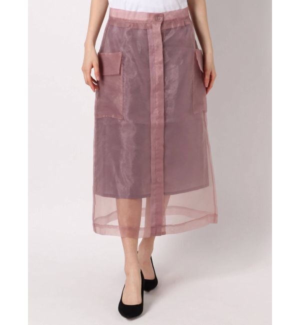 dazzlin「シースルーポケットセミフレアスカート」|スカート|