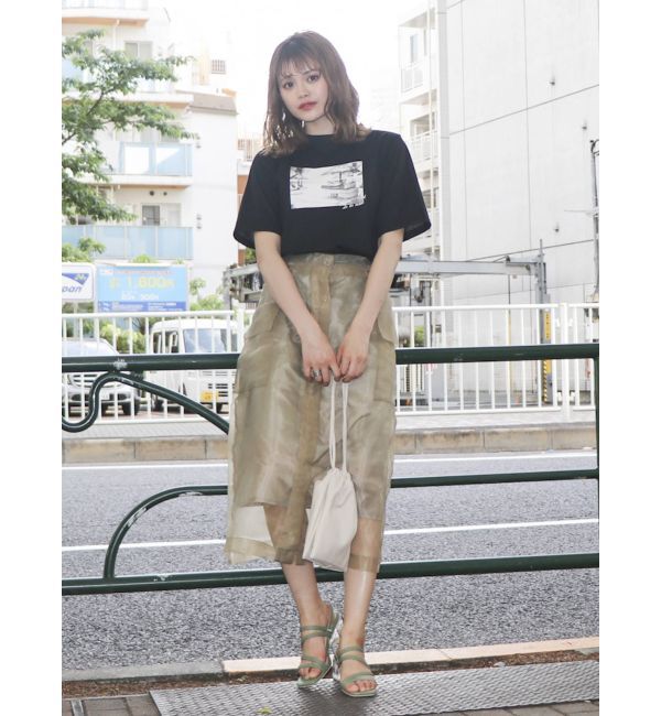 dazzlin「シースルーポケットセミフレアスカート」|スカート|