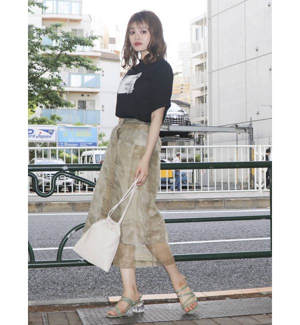 dazzlin「シースルーポケットセミフレアスカート」|スカート|