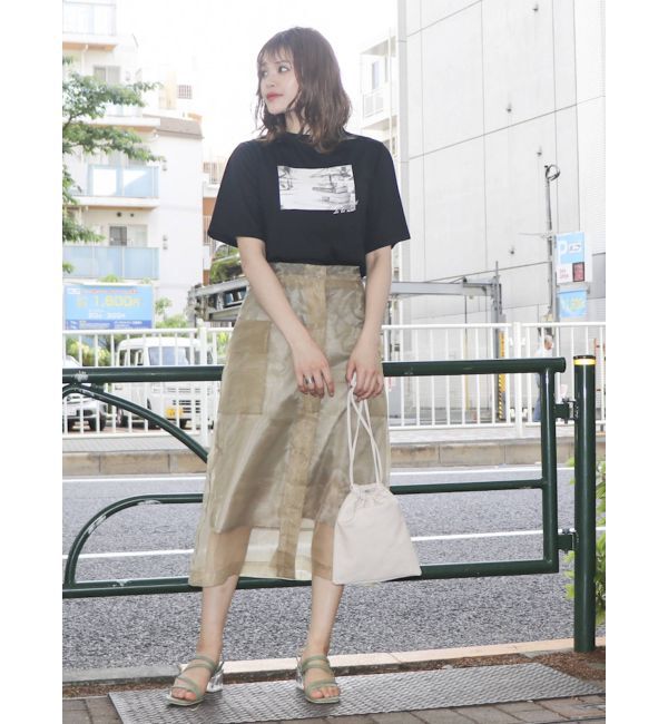 dazzlin「シースルーポケットセミフレアスカート」|スカート|