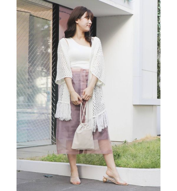 dazzlin「シースルーポケットセミフレアスカート」|スカート|