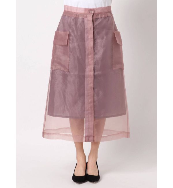 dazzlin「シースルーポケットセミフレアスカート」|スカート|
