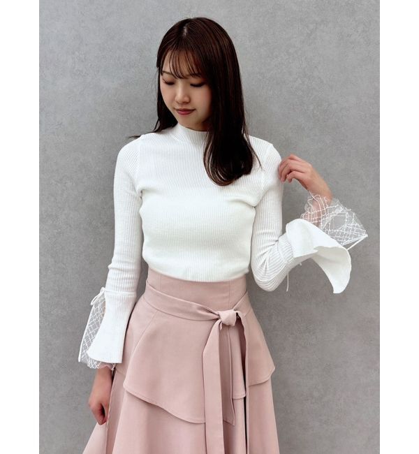 dazzlin「ヘムレースリブニットトップス」|ニット・セーター|