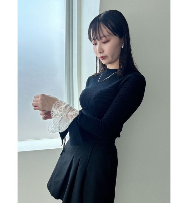 dazzlin「ヘムレースリブニットトップス」|ニット・セーター|