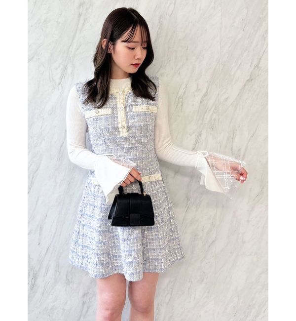 dazzlin「ヘムレースリブニットトップス」|ニット・セーター|