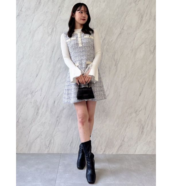 dazzlin「ヘムレースリブニットトップス」|ニット・セーター|