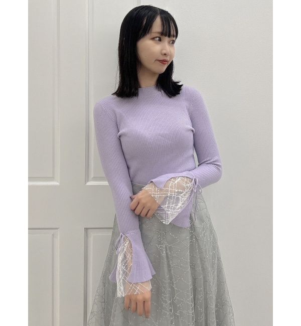 dazzlin「ヘムレースリブニットトップス」|ニット・セーター|