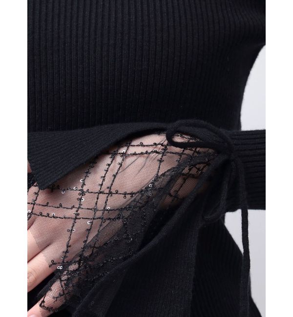 dazzlin「ヘムレースリブニットトップス」|ニット・セーター|