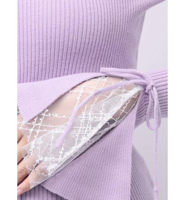 dazzlin「ヘムレースリブニットトップス」|ニット・セーター|