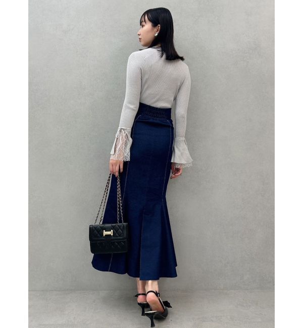 dazzlin「ヘムレースリブニットトップス」|ニット・セーター|