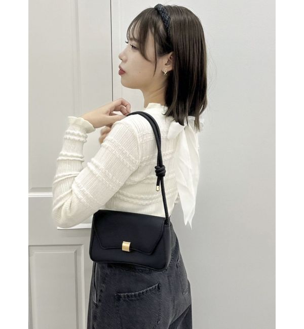 dazzlin「バックリボンプチフリルニットトップス」|ニット・セーター|