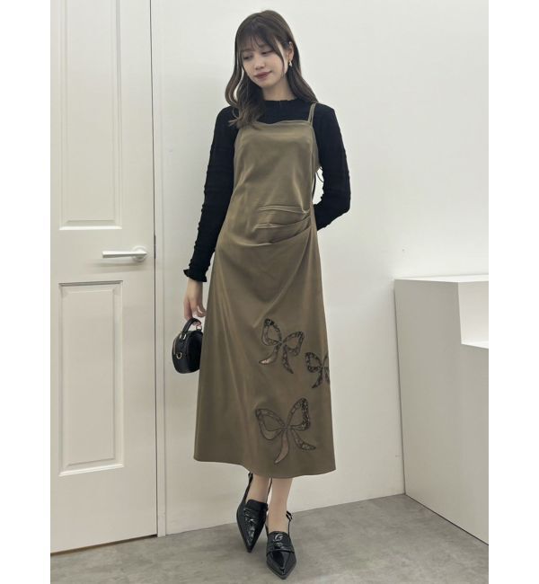 dazzlin「バックリボンプチフリルニットトップス」|ニット・セーター|