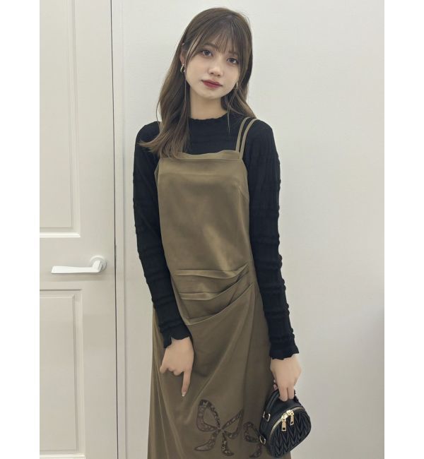 dazzlin「バックリボンプチフリルニットトップス」|ニット・セーター|