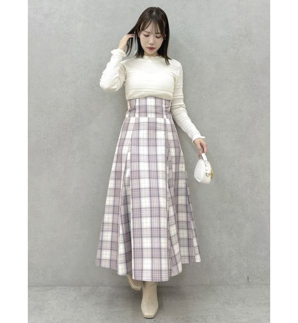 dazzlin「バックリボンプチフリルニットトップス」|ニット・セーター|