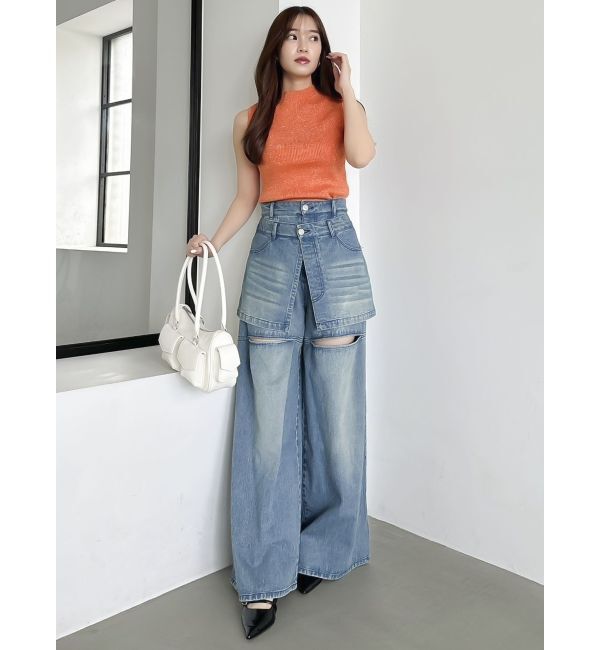 dazzlin「コンパクトノースリラメニットトップス」|ニット・セーター|