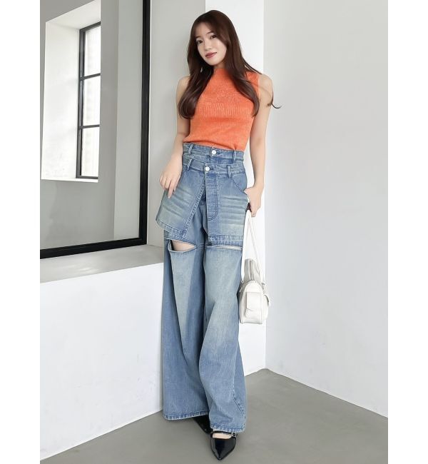 dazzlin「コンパクトノースリラメニットトップス」|ニット・セーター|