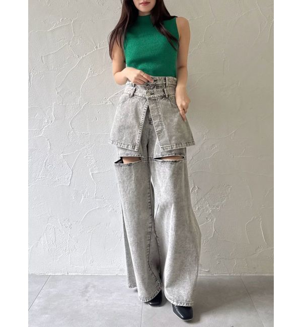 dazzlin「コンパクトノースリラメニットトップス」|ニット・セーター|