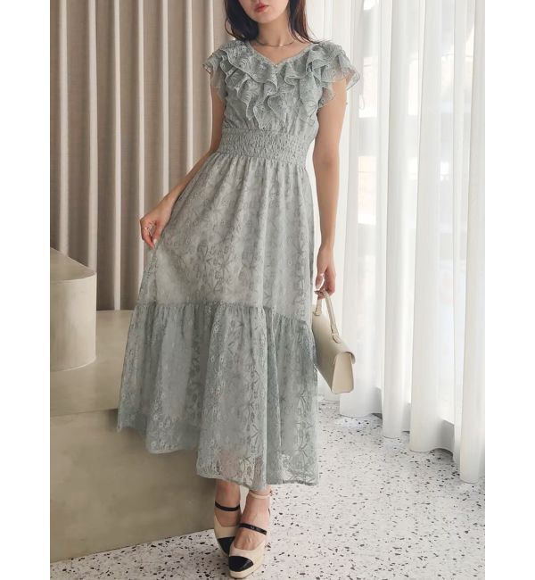 dazzlin「【WEB限定】バックリボンレースノースリワンピース」|ワンピース|