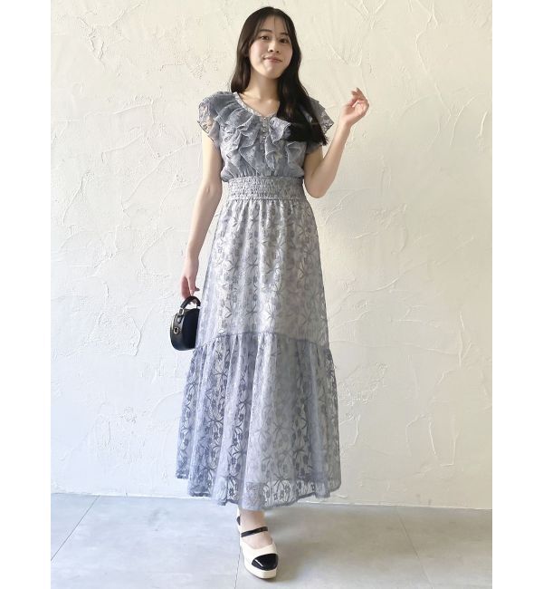 dazzlin「【WEB限定】バックリボンレースノースリワンピース」|ワンピース|