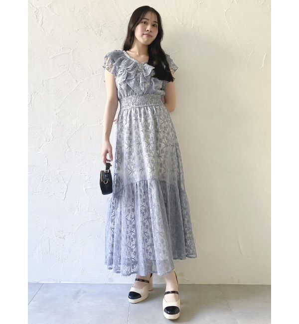 dazzlin「【WEB限定】バックリボンレースノースリワンピース」|ワンピース|