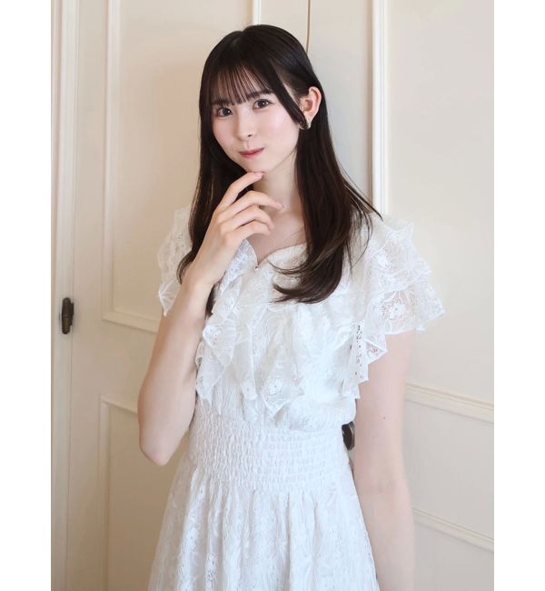 dazzlin「【WEB限定】バックリボンレースノースリワンピース」|ワンピース|