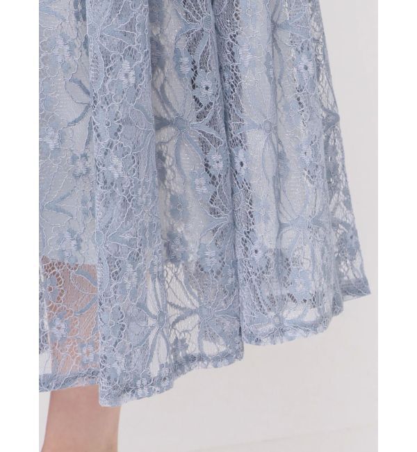 dazzlin「【WEB限定】バックリボンレースノースリワンピース」|ワンピース|