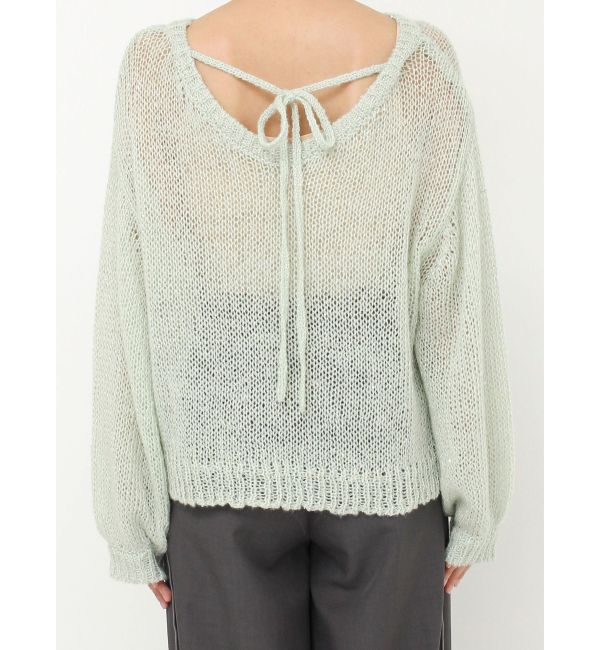 dazzlin「バックリボンスパンコールモヘアタッチニット」|ニット・セーター|