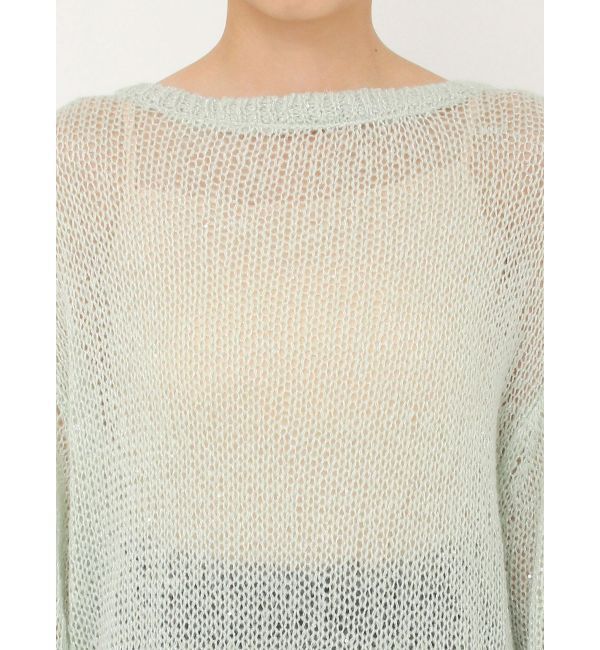 dazzlin「バックリボンスパンコールモヘアタッチニット」|ニット・セーター|