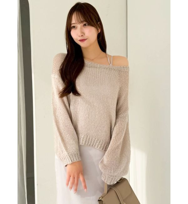 dazzlin「バックリボンスパンコールモヘアタッチニット」|ニット・セーター|