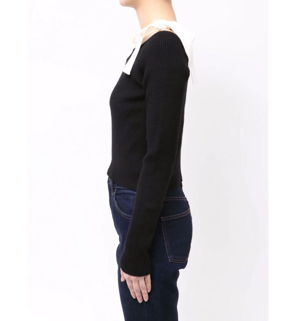 dazzlin「【WEB限定】ショルダーリボンニットトップス」|ニット・セーター|