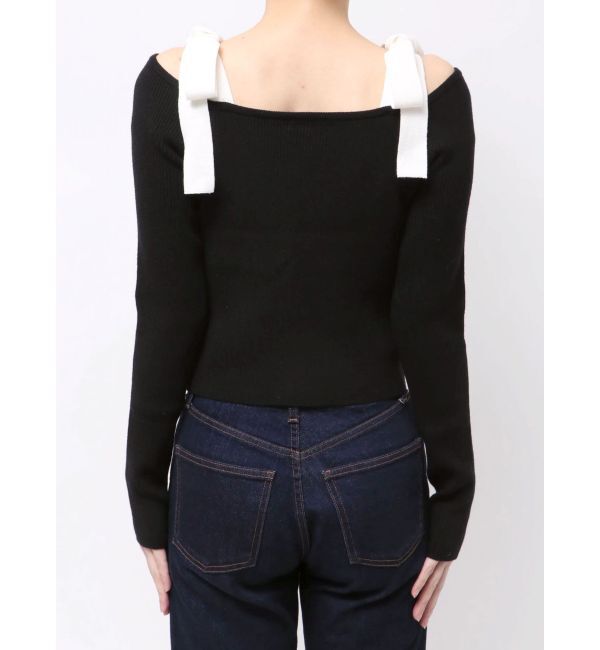 dazzlin「【WEB限定】ショルダーリボンニットトップス」|ニット・セーター|