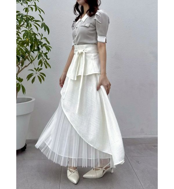 dazzlin「アシメティアードプリーツスカート」|スカート|