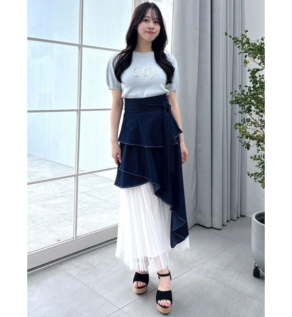 dazzlin「アシメティアードプリーツスカート」|スカート|