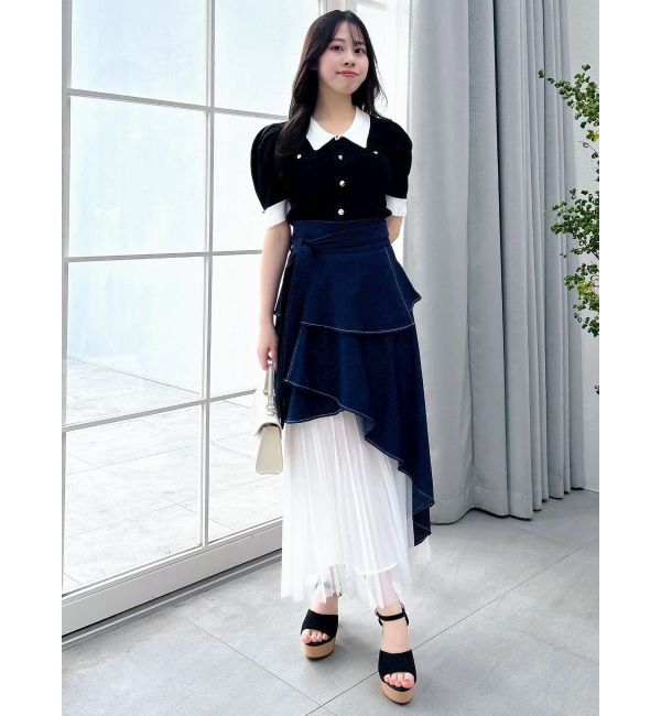 dazzlin「アシメティアードプリーツスカート」|スカート|