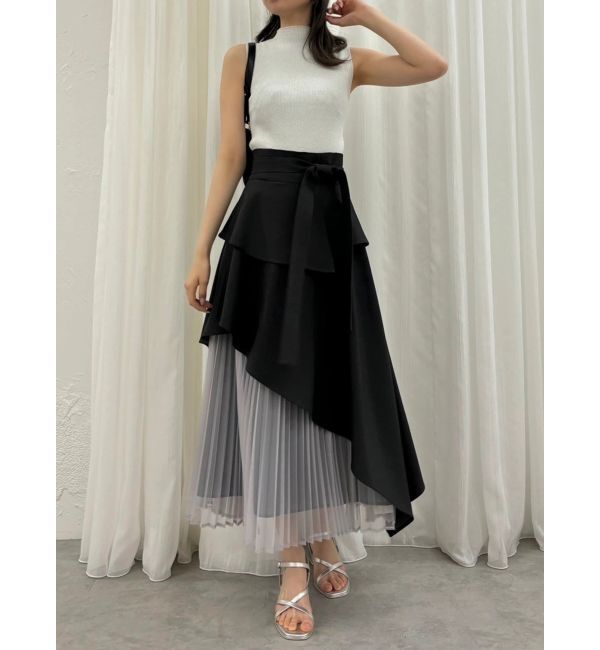 dazzlin「アシメティアードプリーツスカート」|スカート|