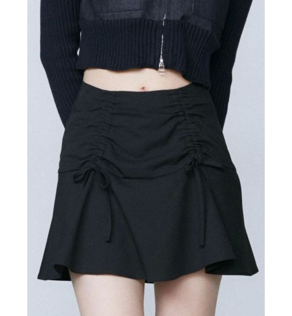 EMODA「ギャザーリボンフレアスカート」|スカート|