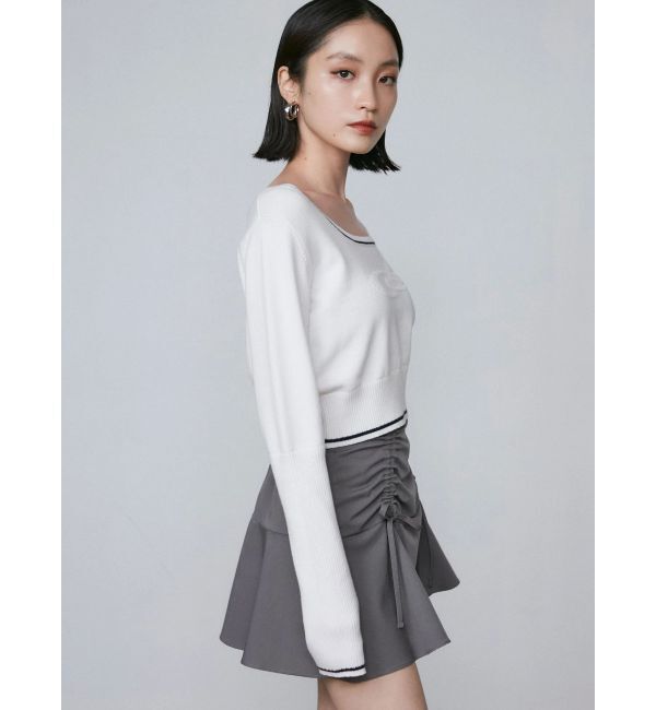 EMODA「ギャザーリボンフレアスカート」|スカート|