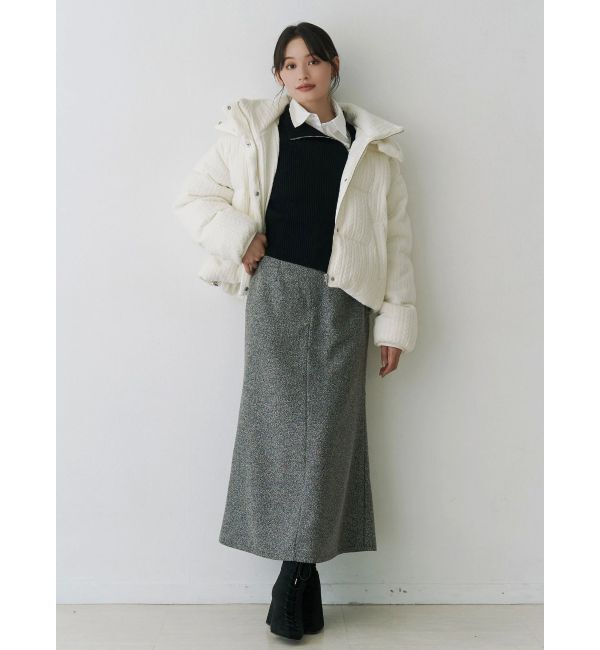 MERCURYDUO「【WEB限定カラーあり】ハイツイストアシメZIPニット」|ニット・セーター|