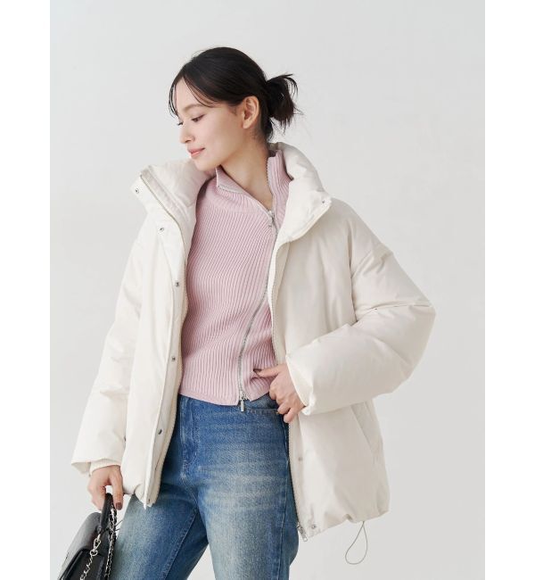 MERCURYDUO「【WEB限定カラーあり】ハイツイストアシメZIPニット」|ニット・セーター|