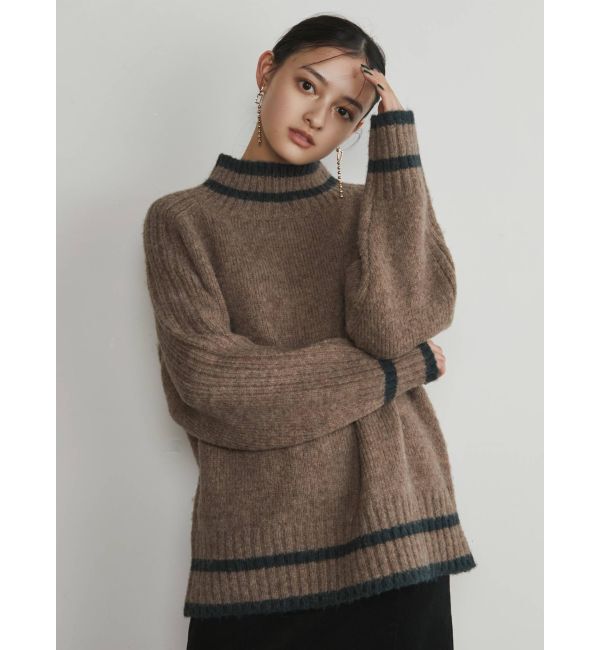 MURUA「【WEB限定 ITEM】バックスリットラインニットチュニック」|ニット・セーター|