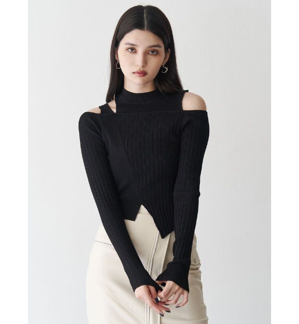 MURUA「ショルダーカットリブニット」|ニット・セーター|