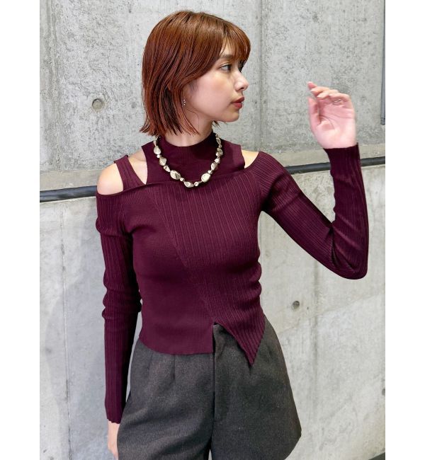 MURUA「ショルダーカットリブニット」|ニット・セーター|