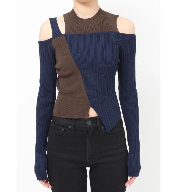 MURUA「ショルダーカットリブニット」|ニット・セーター|