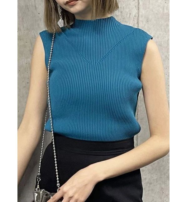 MURUA「ハイネックノースリーブニット」|ニット・セーター|ブルー