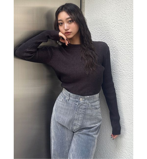 MURUA「メランジバイカラーリブニット」|ニット・セーター|