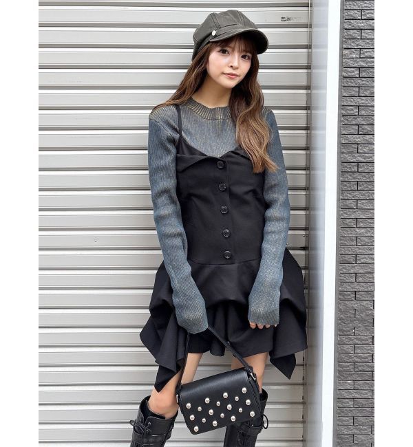 MURUA「メランジバイカラーリブニット」|ニット・セーター|