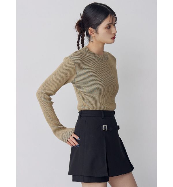 MURUA「メランジバイカラーリブニット」|ニット・セーター|