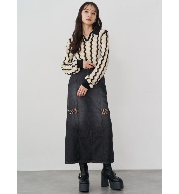 MURUA「ウェーブパターンリブニット」|ニット・セーター|